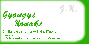 gyongyi monoki business card